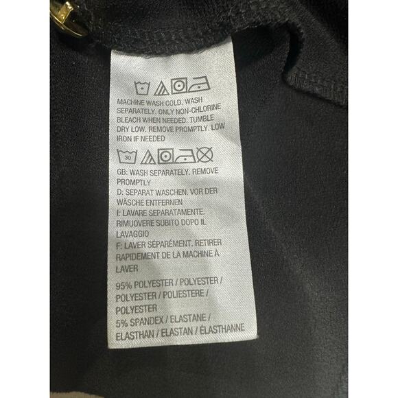 Susan Graver Blouse Liquid Knit Asymmetrical 3/4 Button up Black XL Stretch Flow - Picture 5 of 12